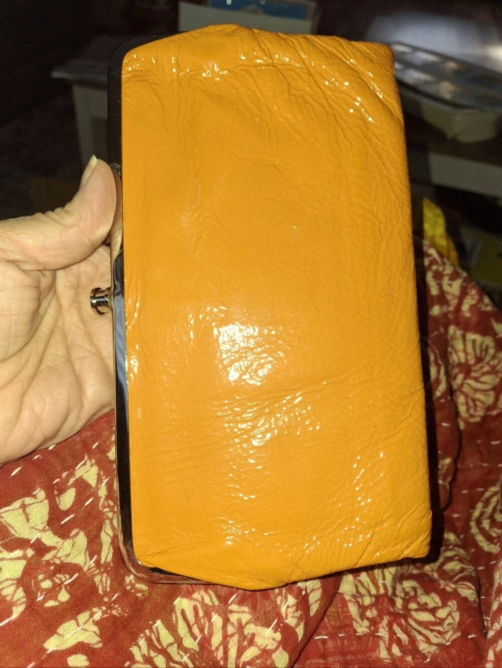 HOBO LAUREN Orange Leather Clasp Wallet - Women Bags